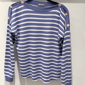 ADORA Striped Blue and White knit top